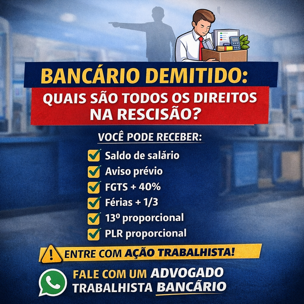 Bancário demitido: quais são todos os direitos na rescisão?