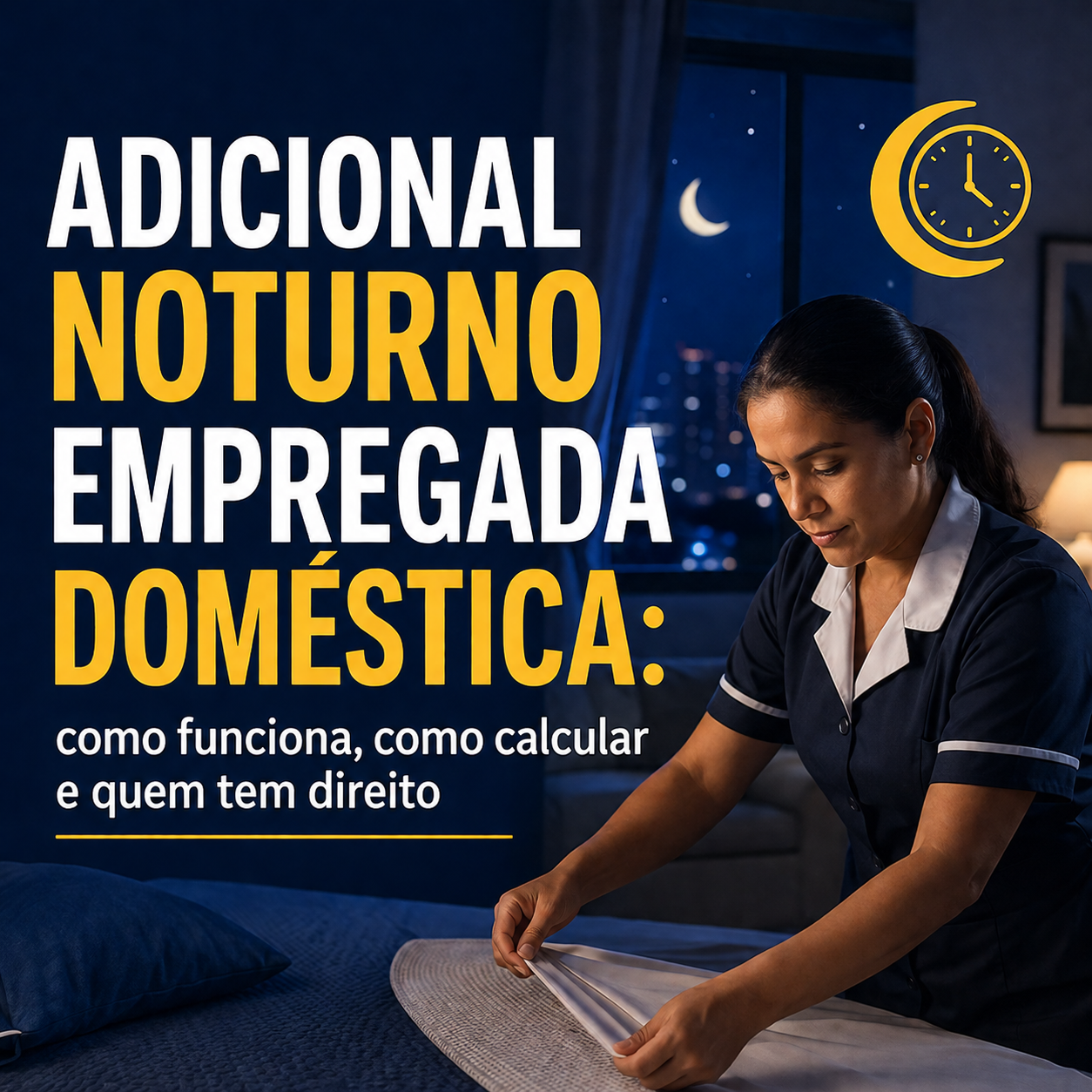 Adicional noturno empregada doméstica: como funciona, como calcular e quem tem direito