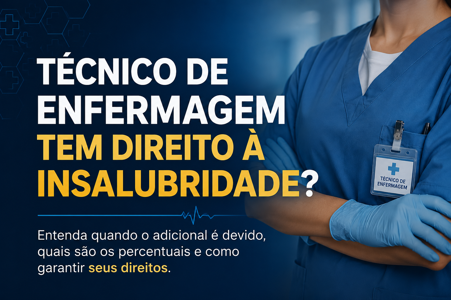 Técnico de enfermagem tem direito à insalubridade? Entenda quando o adicional é devido